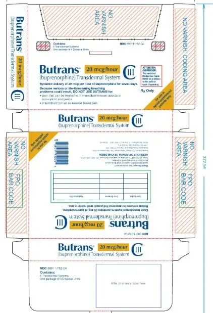 Butrans 20 mcg carton